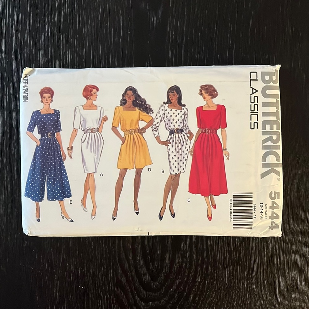 Vintage Dress and Culotte Dress Sewing Pattern: Butterick